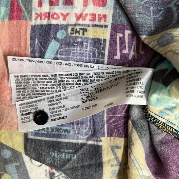 Disney Men’s Pixar “Soul” Movie Hawaiian Short Sleeve Button-Up Shirt | Size L - Picture 7 of 7